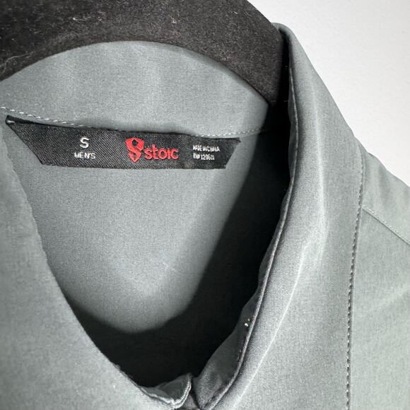 Stoic Shirt Mens Long Sleeve Performance Stretch Snap Hiking Small Charcoal Grey - Picture 7 of 9